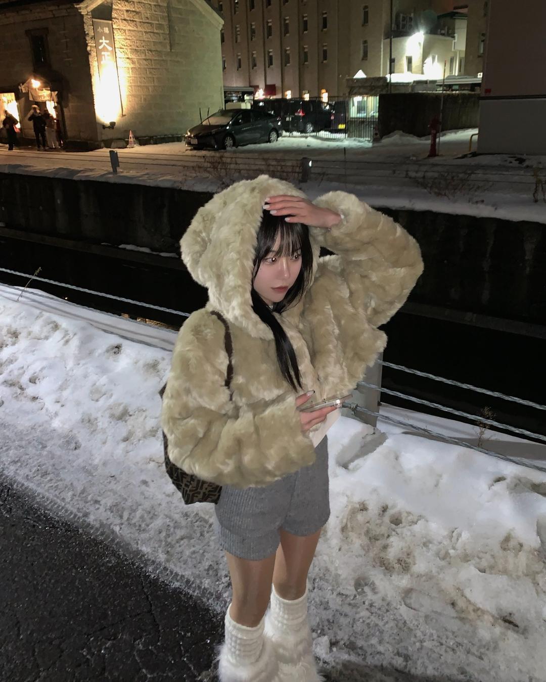 Snow bolero hood jumper