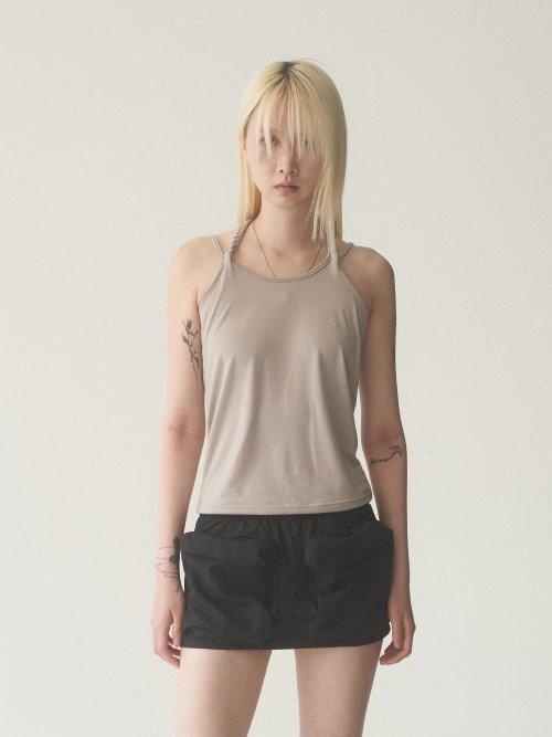 스트링 트위스트 슬리브리스, 베이지