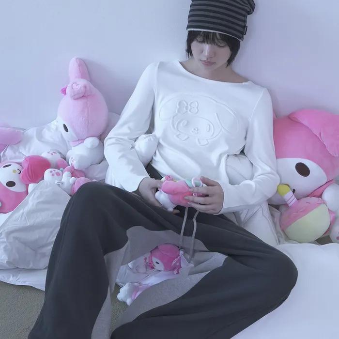 MY MELODY EMBO TOP / IVORY