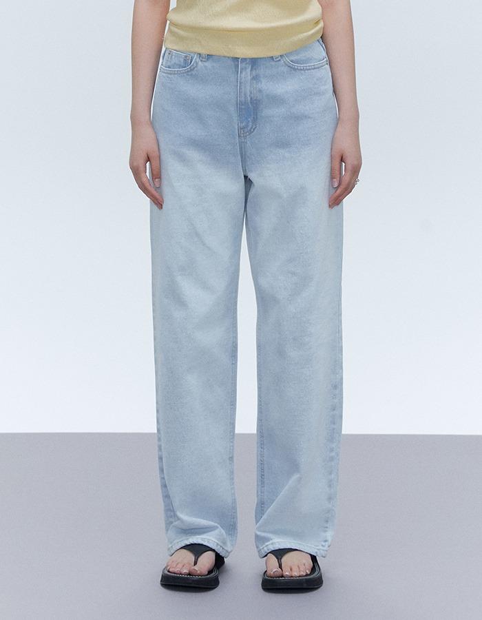 YOUNGOH) RELAXED DENIM PANTS LIGHT BLUE