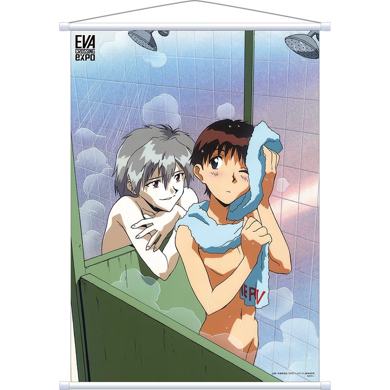 【エヴァンゲリオン大博覧会】B2タペストリー (シンジ＆カヲル)