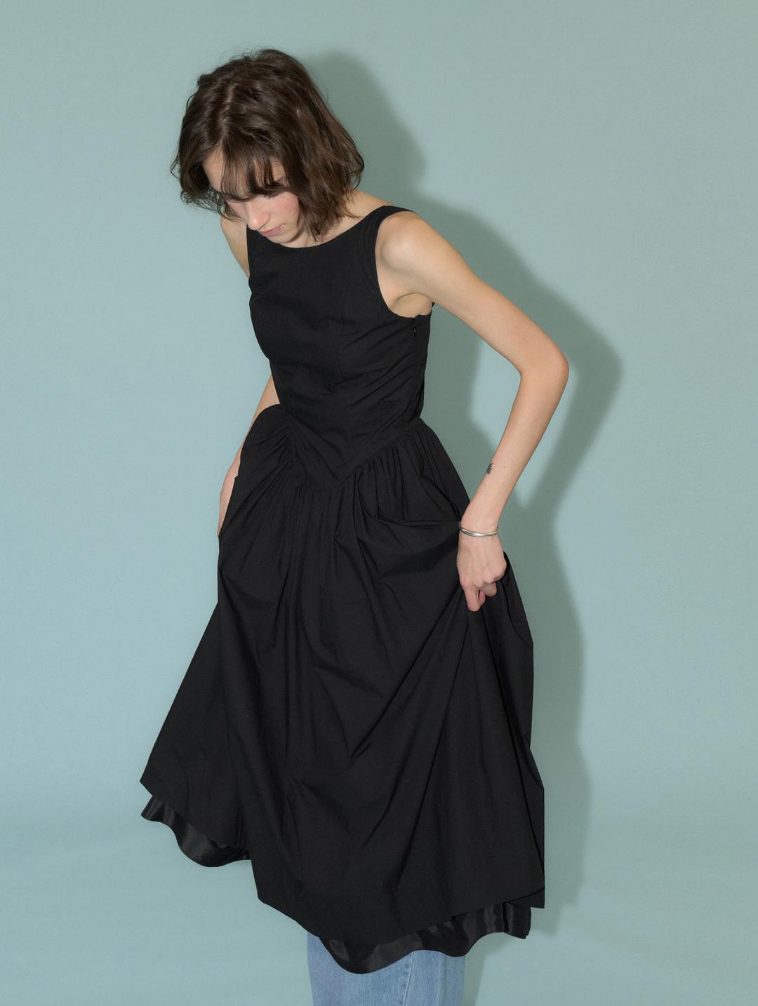 ENTHONY SPRING DRESS - BLACK