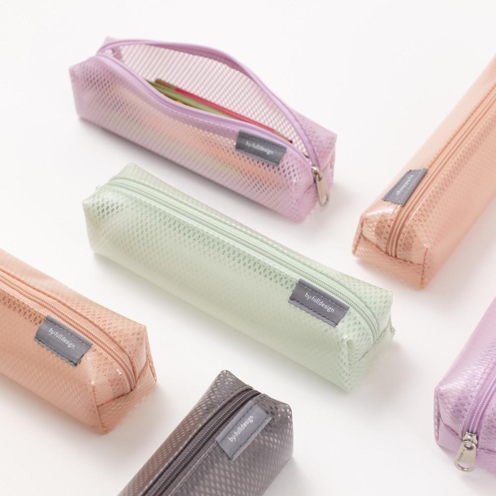 바이풀디자인 펜슬포켓 v.6 코팅 메쉬_슈퍼 싱글 / 대학생 필통