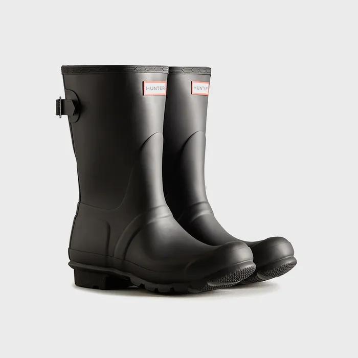 [WOMEN] 오리지날 백 어드저스터블 숏 레인부츠 - 블랙 WFS1013RMABLK