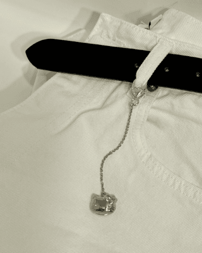 실버키티 체인 키링