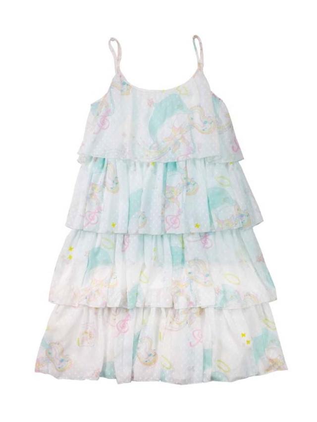 Hand Drawn Dolphin Print Tulle Layered Cake Cami Dress【s0000007754】