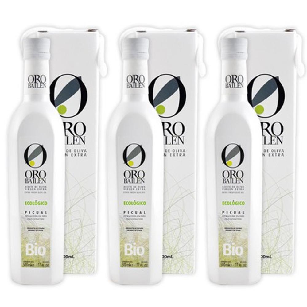 오로바일렌 바이오 피쿠알 유기농 엑스트라버진 올리브오일 500ml 3병 세트