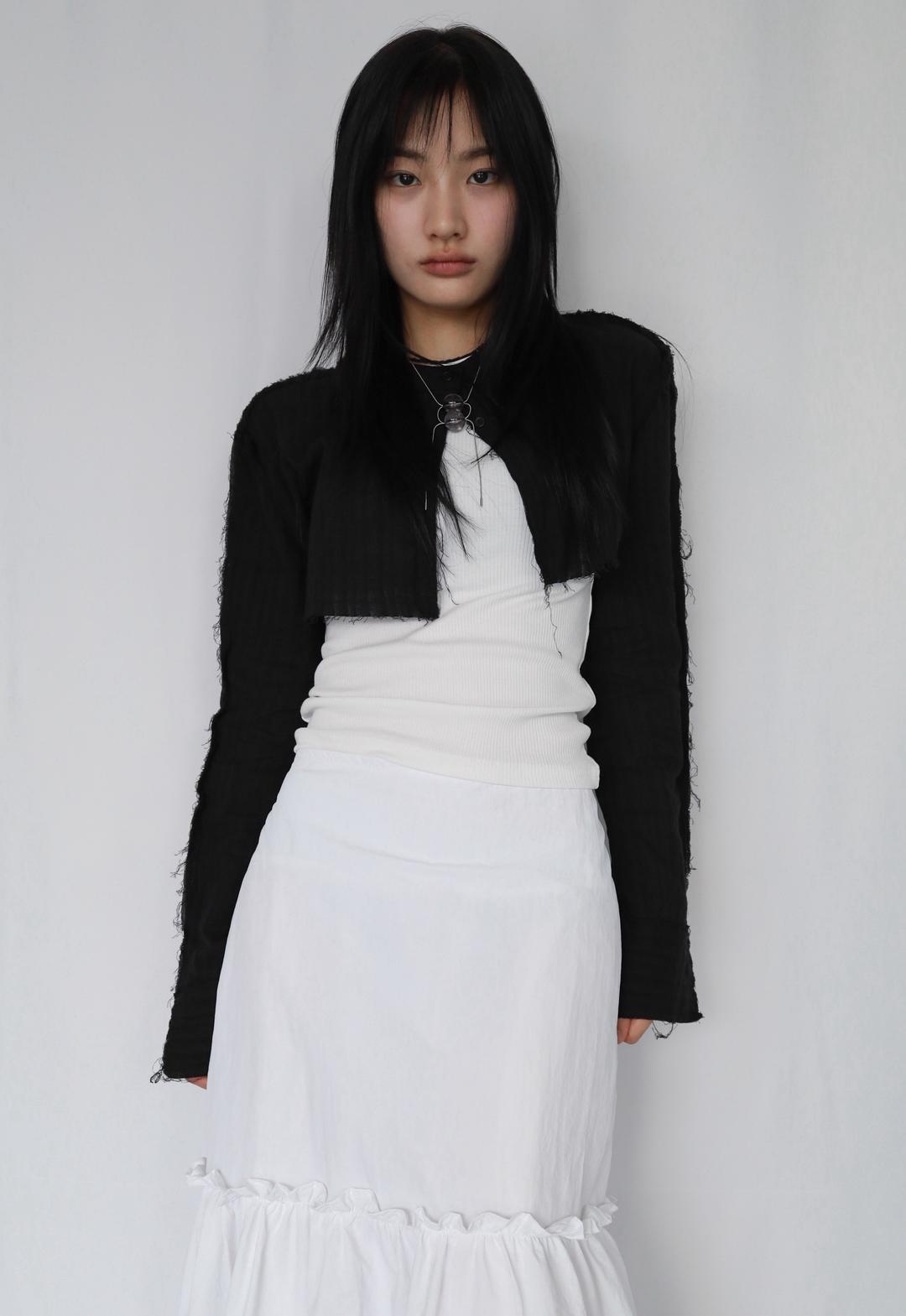 fringe bolero (black)