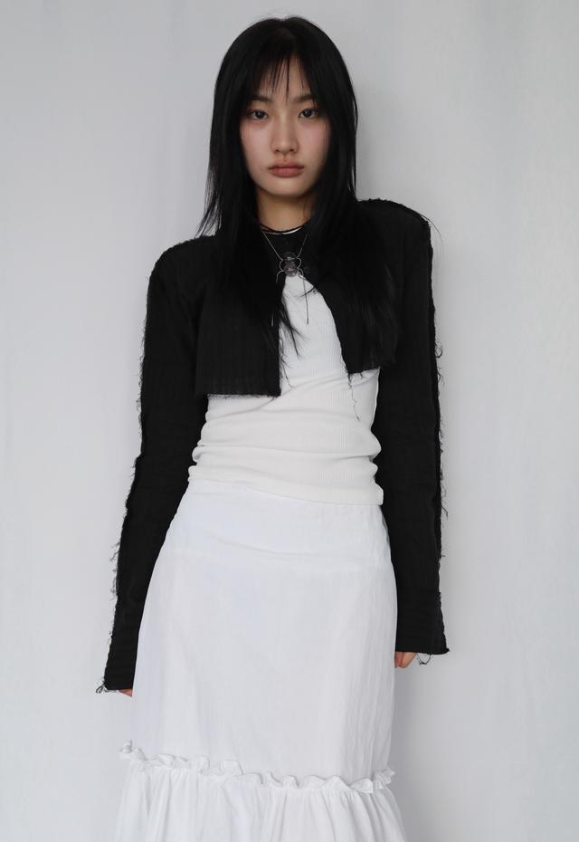 fringe bolero (black)