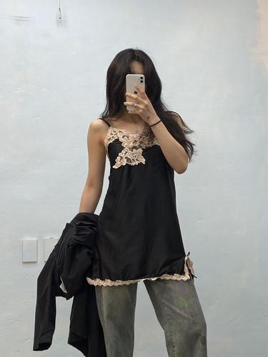 Black slip mini onepiece