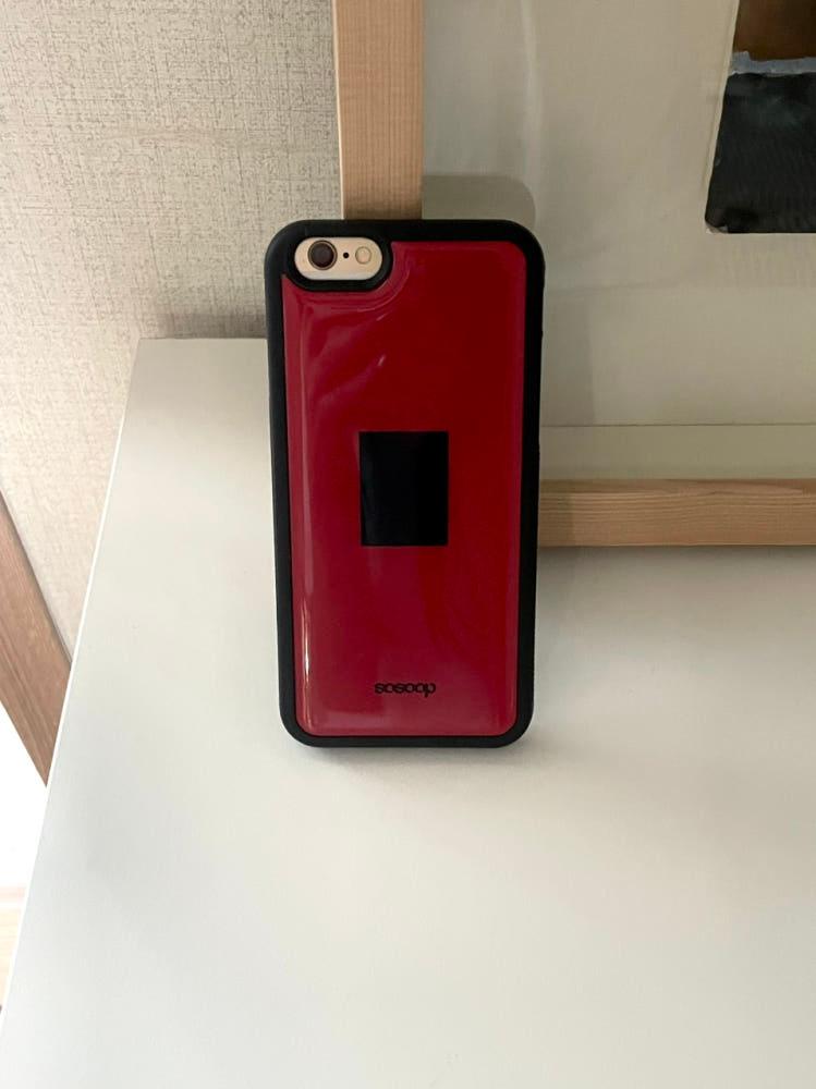 sosoop square red epoxy case