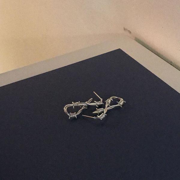 barbed wire eternity earrings