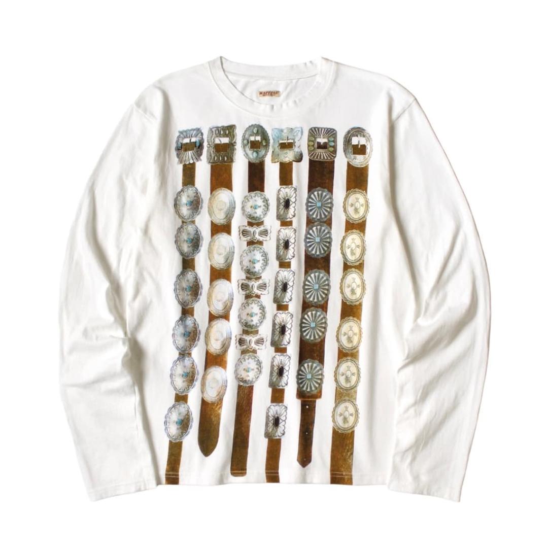 캐피탈 롱슬리브 20 커튼 콘초 프린트 저지 크루 롱 티셔츠 | 후루츠패밀리