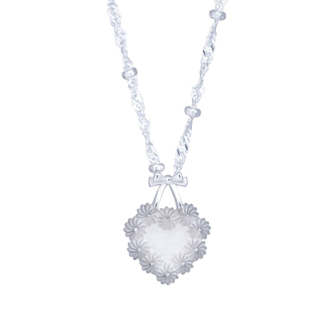 cake shop. heart cream tart pendant & necklace 01