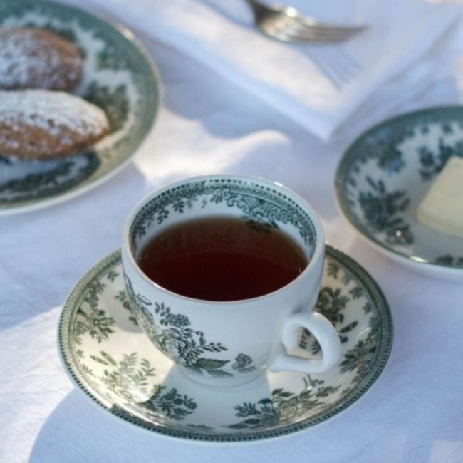 다크 그린 아시안틱 페잔트 티컵(1P)&소서(1P) 세트