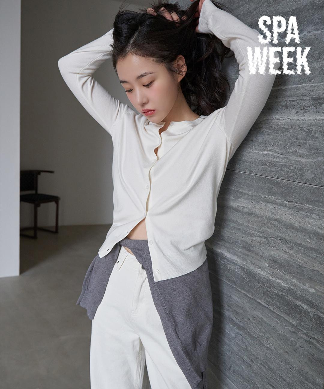 스파오 라운드넥 카디건_SPCKF23W01