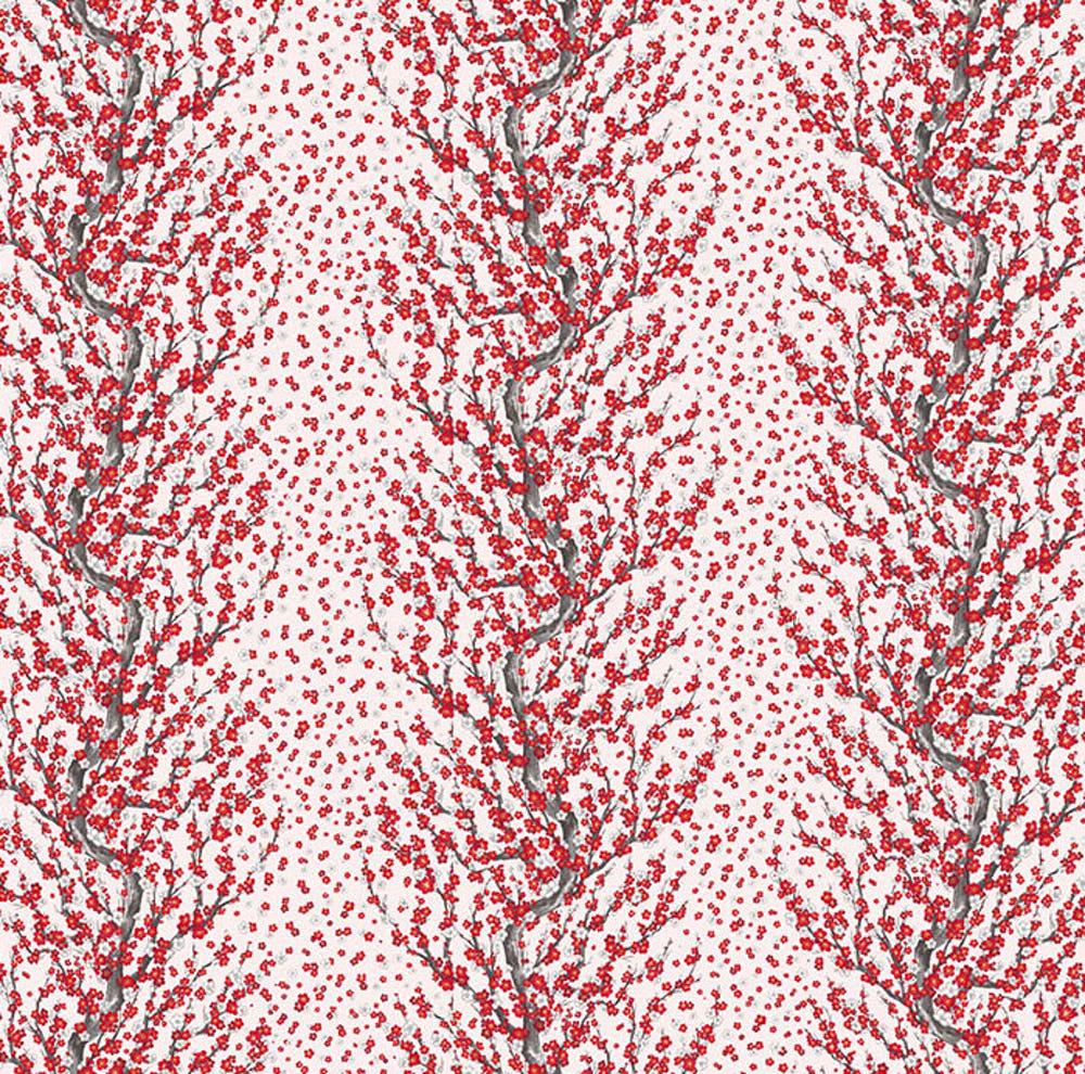 매화향기 / 홍매화 패턴 / 한국 전통 패턴 원단 / 20수 / 반마기준