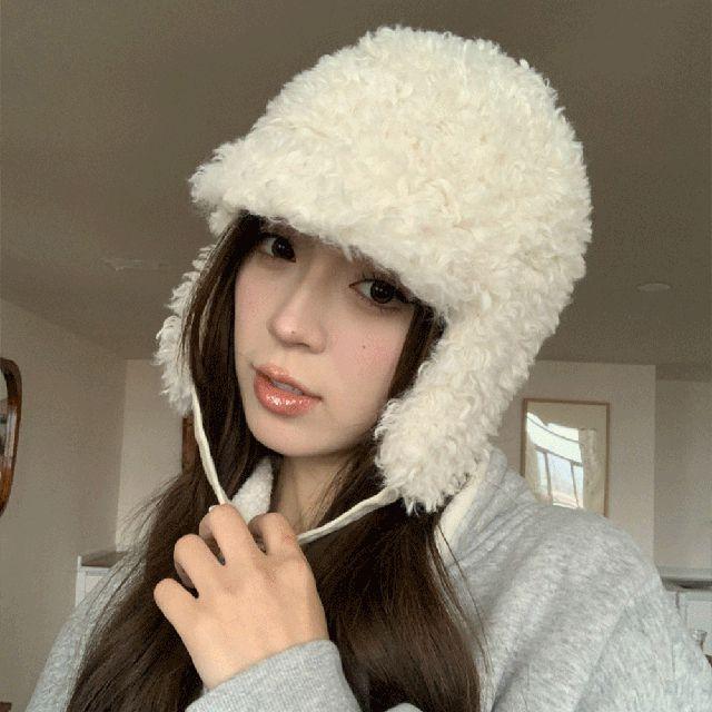 [무배] 보송 푸들 군밤 귀도리 빅헤드 모자