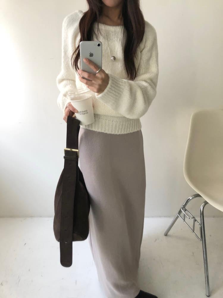 basic long skirt (2colors)