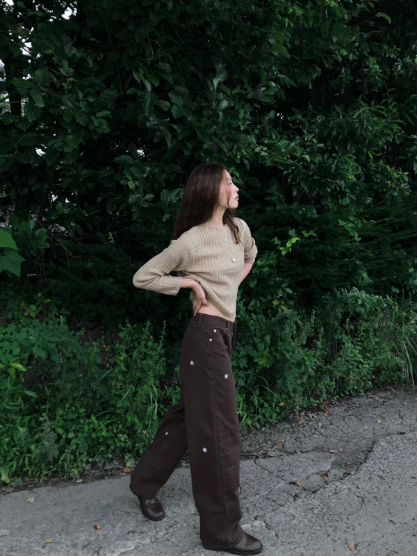 snow brownie cotton pants