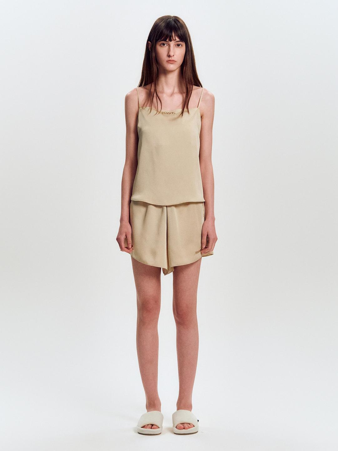 Satin Silky Slip Set_Beige