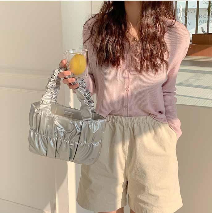 넬리 실버백 오이스터백 실버 미니토드백 가방(2color)