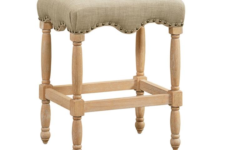 엔틱수입가구 원목 패브릭 스툴 보조의자 19002