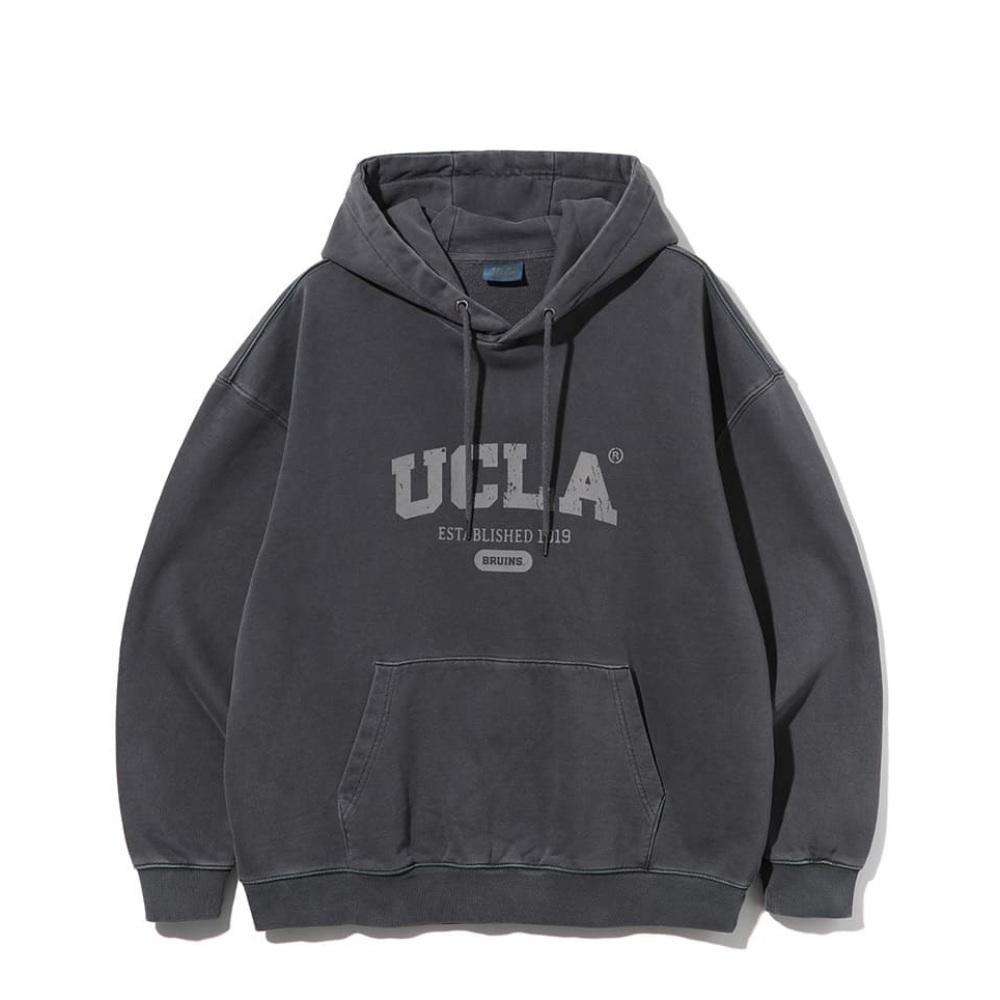 [롯데백화점]공용 오버핏 피그먼트 로고 후드티셔츠 다크그레이 UA9LT01