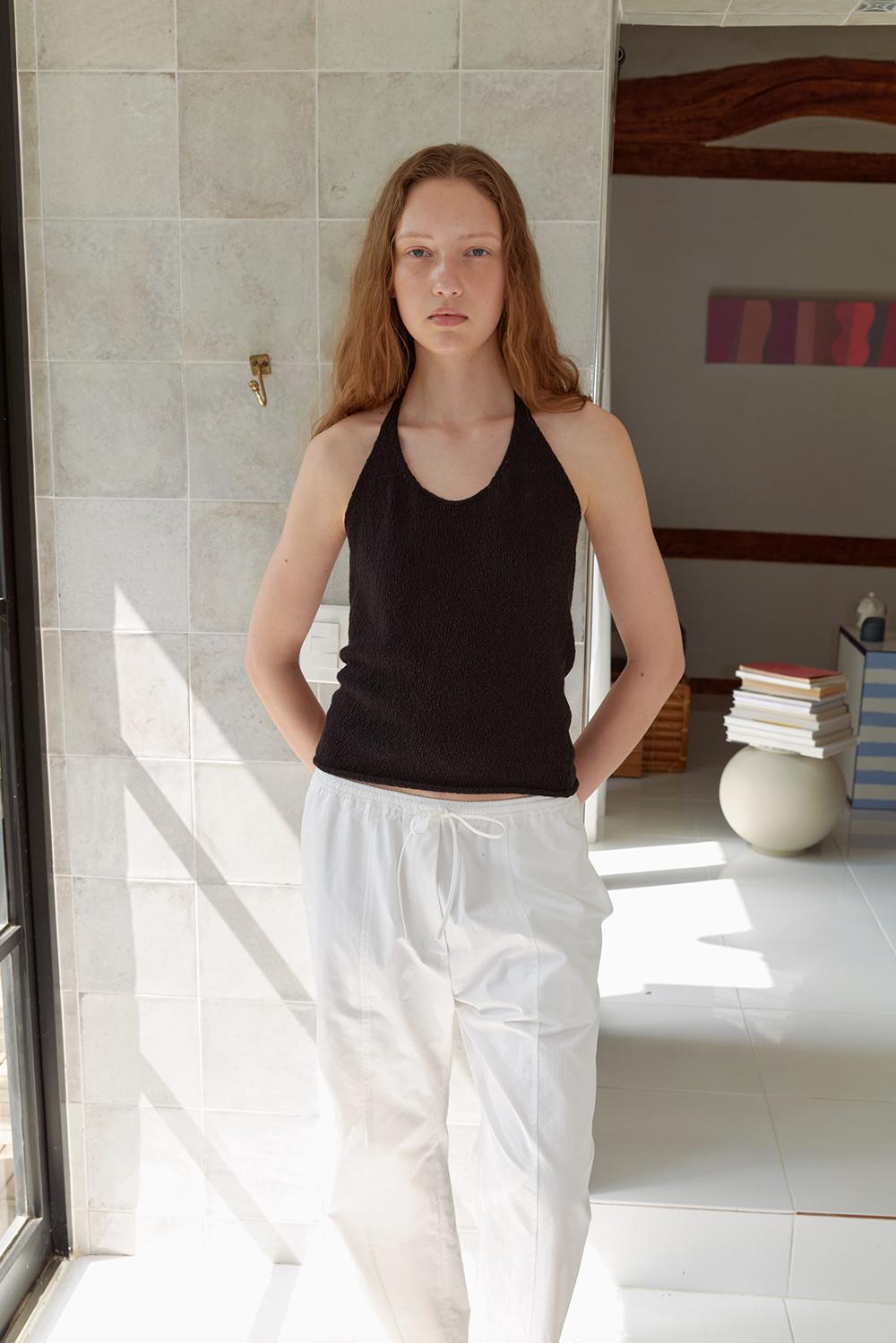 Mare Halter Top in Black