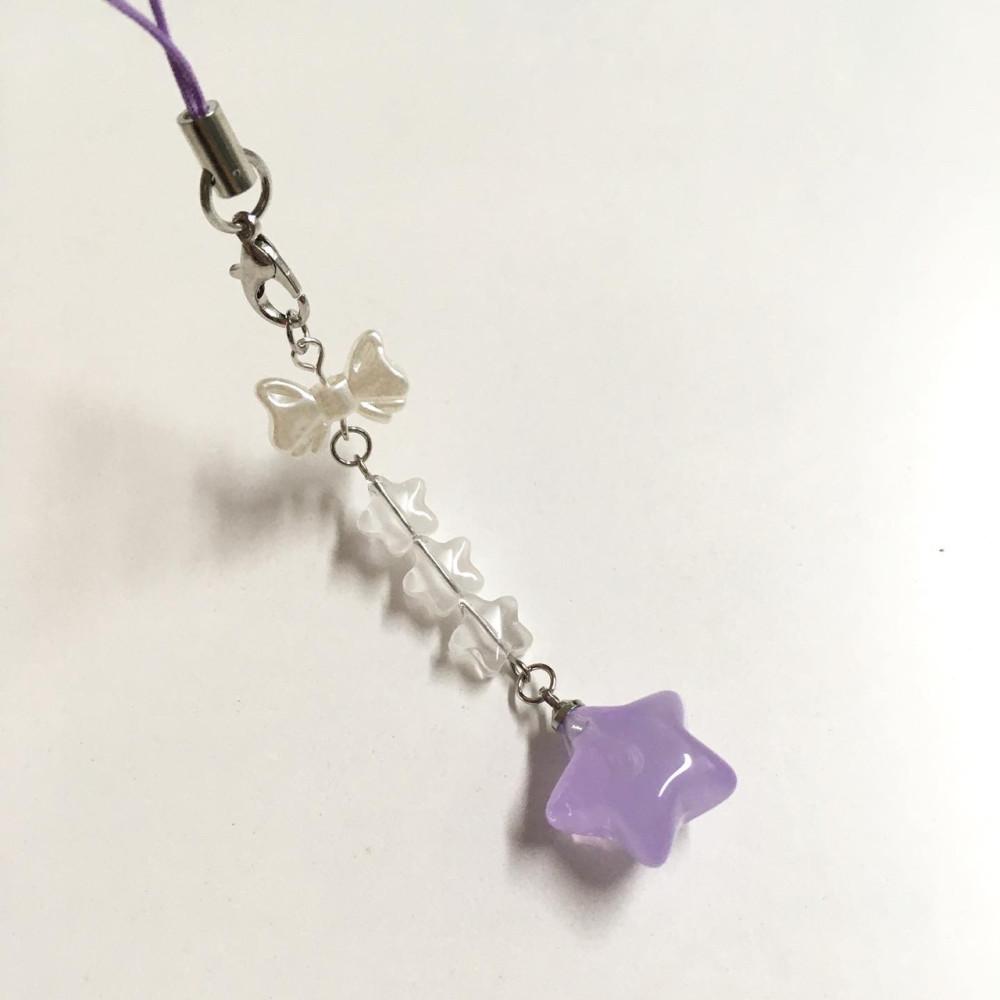 키라키링 퍼플 리본 키링 purple ribbon keyring