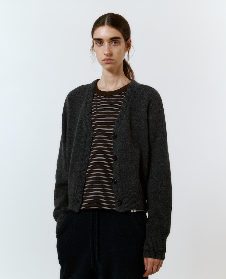 Signature Basic Cardigan (Charcoal)