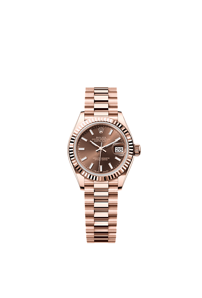 롤렉스 Lady-Datejust 시계: 18캐럿 에버로즈 골드 - m279175-0007
