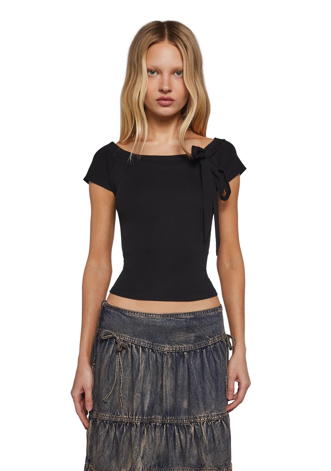 Royal Elite Short Sleeve Top - BLACK / XX-Small