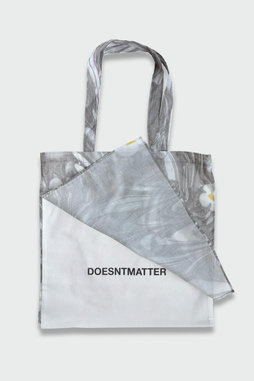 Marbled Scarf Tote (Gray)