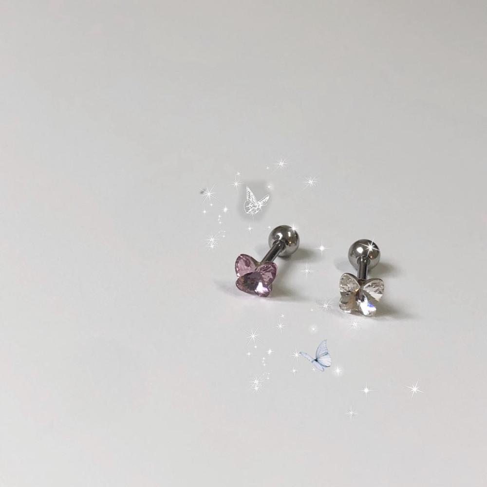 스와로브스키 나비 피어싱