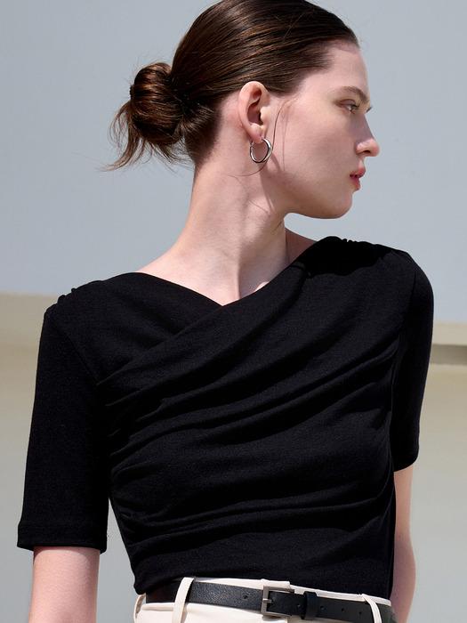 하프 셔링 랩 티셔츠 5컬러 amr1810