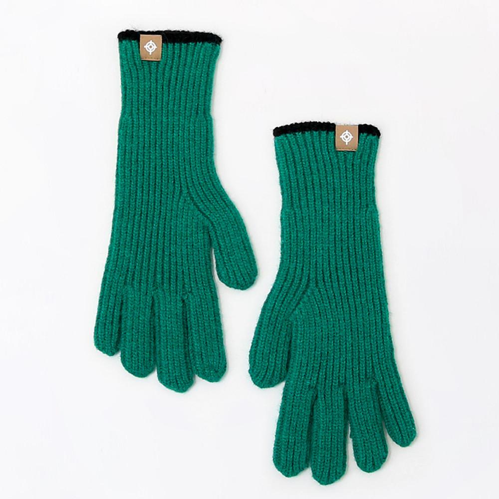 핑거 홀 스마트 폰 터치 장갑 여성 니트 손가락 구멍 커플 긴목 롱