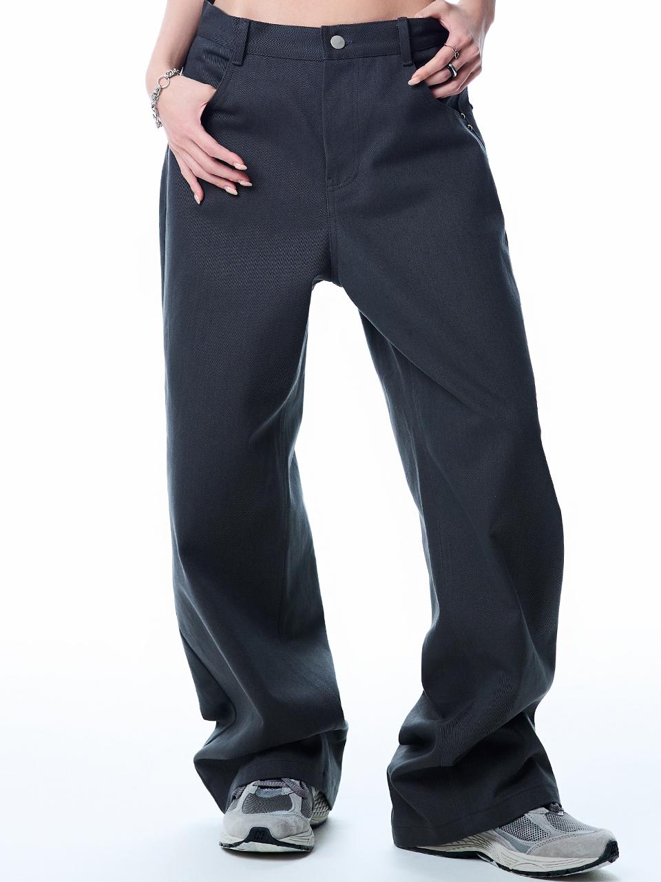 [02/03 예약배송] BASIC ILOVEU WIDE PANTS(CHARCOAL)