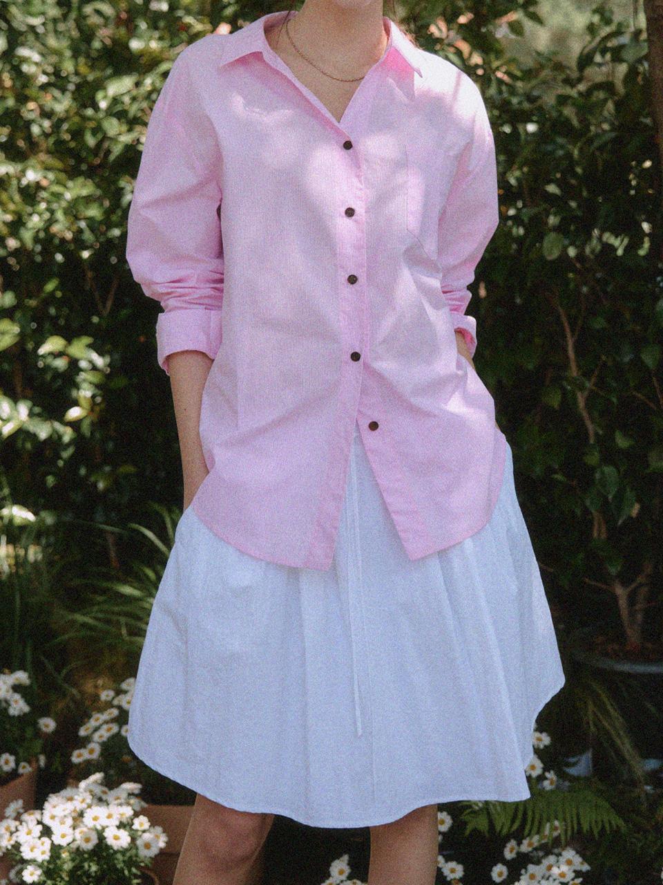 MODY PIN STRIP SHIRT_PINK