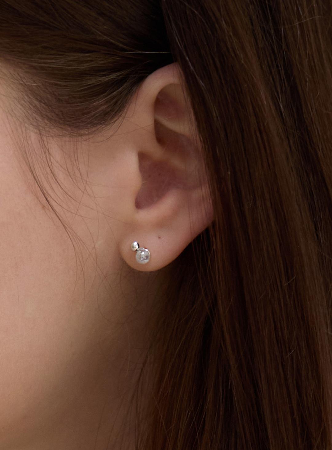 [실버925] 버블 듀 두 귀걸이