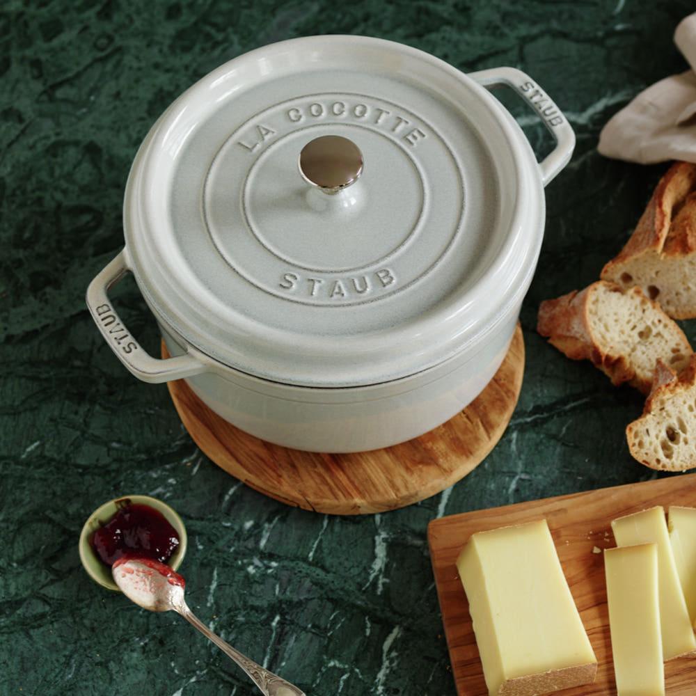 꼬깔손잡이증정 ST1020107 스타우브 원형 꼬꼬떼 화이트 트러플 20cm 