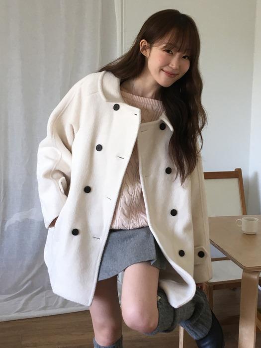 멜리아 헤어리 울 하프 코트 ( 2 colors )