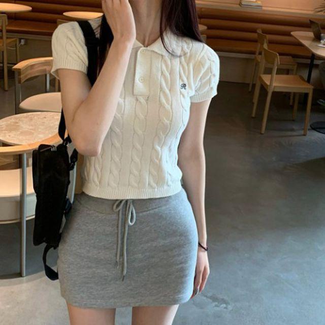 쥬니크롭니트반팔티