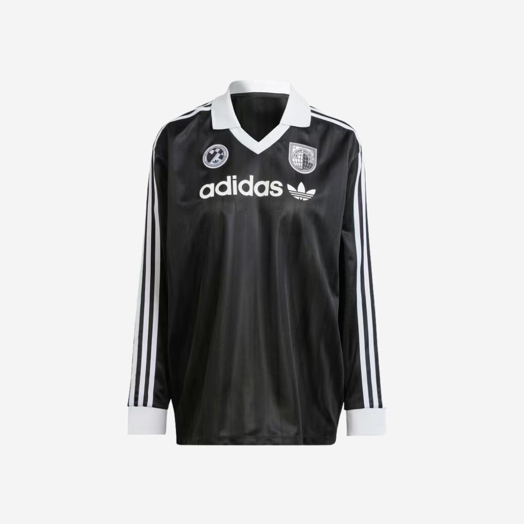 (W) Adidas Football Long Sleeve T-Shirt Black - KR Sizing