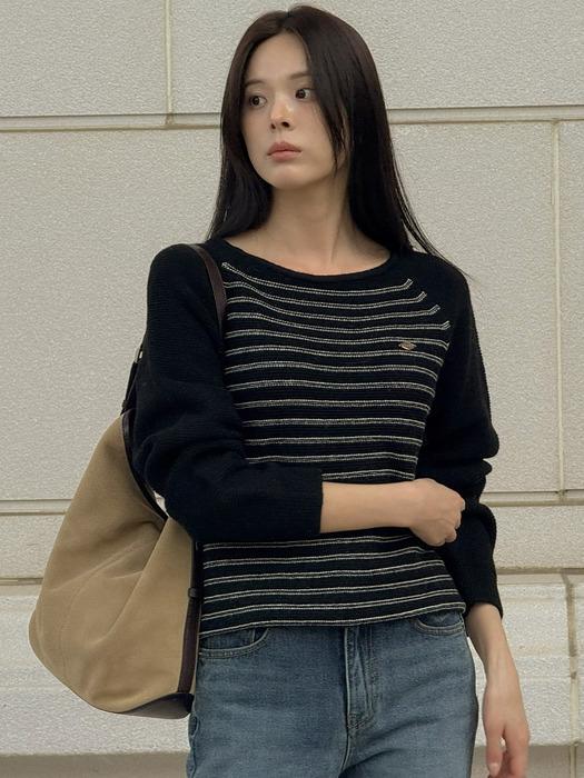 [여울,현정 Pick]Lambswool blended line point knit [TIWT02SW04]_2color