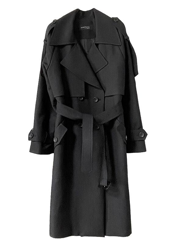 은주고 ITALY COTTON TRENCH COAT BLACK EUNJUKOH