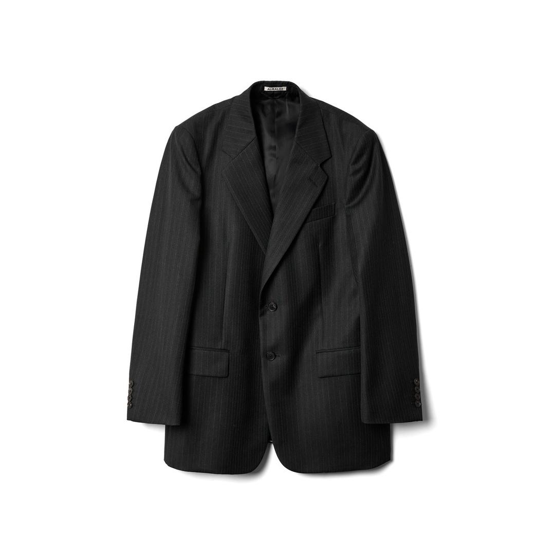 BLUEFACED WOOL JACKET (CHARCOAL NAVY STRIPE)