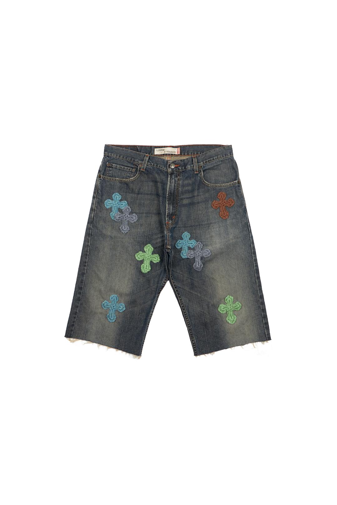 24AW Collection Y.A.R.N. x Levi's Half Denim With 3D Cross Knit Motif (Indigo)