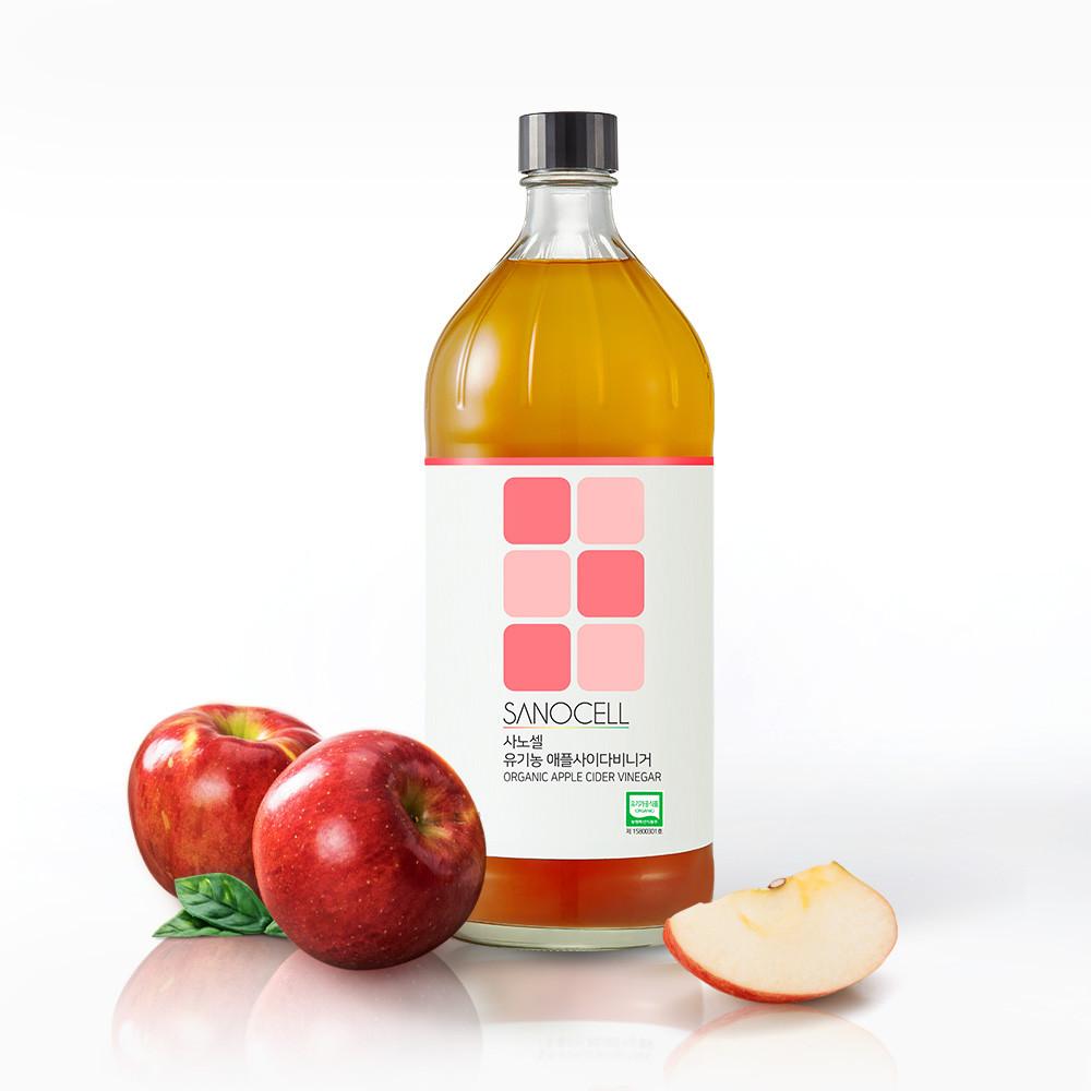 [팀키토 x 사노셀] 유기농 애플사이다비니거 1,000ml 유기산 애사비 사과 초모 식초