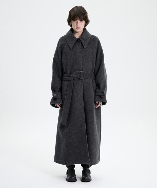 Traum Balmacaan Long Coat [ Gray ]